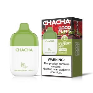 chacha disposable vape 8000 puff raspberry mint 1.jpg
