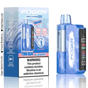 frozen blueberry foger switch pro 30k puffs disposable kit box.webp